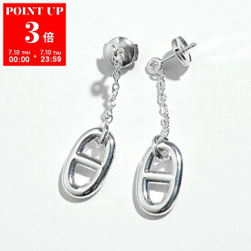 HERMES エルメス ピアス farandole MM ファランドール H108618B レディース チェーン スタッド シェーヌダンクル ロゴ刻印 silver925 シルバー【po_sannn】