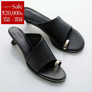 �y�ő�2���~OFF�N�[�|���ΏہE3/20�`3/22����zLE VERNIS ���E�x���j �~���[�� Toe ring sandals 244-211302 ���f�B�[�X 4cm ���[�q�[�� �s���q�[�� ���^�� �T���_�� �u���b�N�ydc_kikaku�z