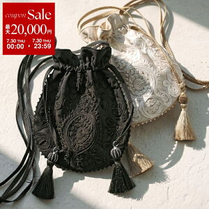 �y�ő�2���~OFF�N�[�|���ΏہE7/30����zne Quittez pas �k�L�e�p �V�����_�[�o�b�O Cord Embroidery Drawstring Shoulder Bag 012061NM2 ���f�B�[�X �h�J �^�b�Z�� �N���X�{�f�B ��