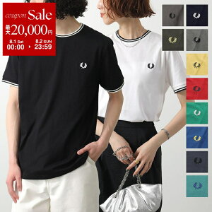 FRED PERRY �t���b�h�y���[ T�V���c TWIN TIPPED T-SHIRT M1588 M1588V �����Y ���f�B�[�X �J�b�g�\�[ ���S ���[�������[�X �h�J