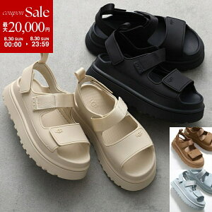 �y�ő�2���~OFF�N�[�|���Ώ� 8/30����zUGG �A�O �T���_�� W GOLDENGLOW �S�[���f���O���[ 1152685 ���f�B�[�X �v���b�g�t�H�[�� �X�g���b�v ���S 4.4cm �V���[�Y �C