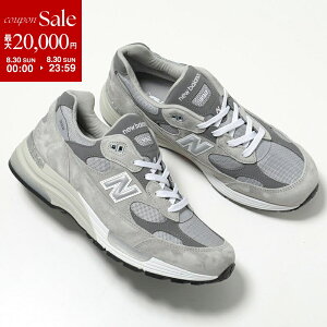 �y�ő�2���~OFF�N�[�|���Ώ� 8/30����zNew Balance �j���[�o�����X �X�j�[�J�[ U992GY �����Y ���[�J�b�g �X�G�[�h�I�[�o�[���C ���b�V���A�b�p�[ Made in USA 992 Core �C �O���[
