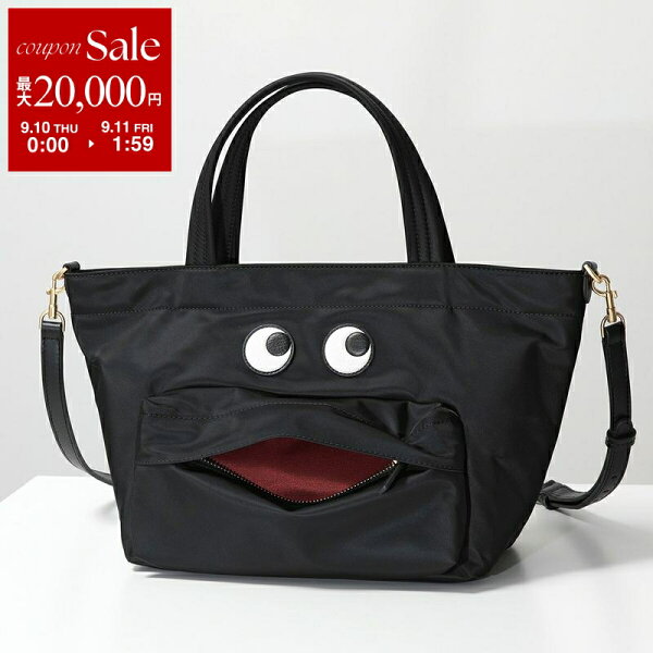 【最大2万円OFFクーポン対象・9/10～9/11-1:59迄】ANYA HINDMARCH アニヤハインドマーチ ショルダーバッグ アイズ ナイロン E/W トート ミニ 193511 レディース 鞄 Black 5050925193511【dc_kikaku】