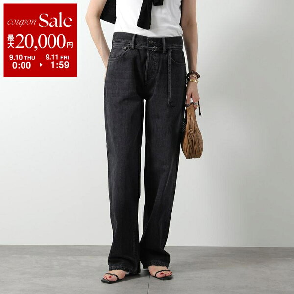 【最大2万円OFFクーポン対象・9/10～9/11-1:59迄】Acne Studios アクネストゥディオズ ジーンズ C00067 1991 Toj Vin レディース デニム パンツ ストレート ベルト付き コットン 900/Black【dc_kikaku】