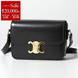 【最大2万円OFFクーポン対象・9/15限定】CELINE セリーヌ ショルダーバッグ TEEN ティーン Small Triomphe トリオンフ スモール 188423BF4.38NO レディース レザー ポシェット 鞄 Black