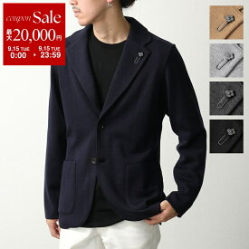 【最大2万円OFFクーポン対象・9/15限定】LARDINI ラルディーニ ニットジャケット CNCLJM56 CN65000 メンズ カーディガン シングルブレスト サイドベンツ ラペルピン 2B カラー5色