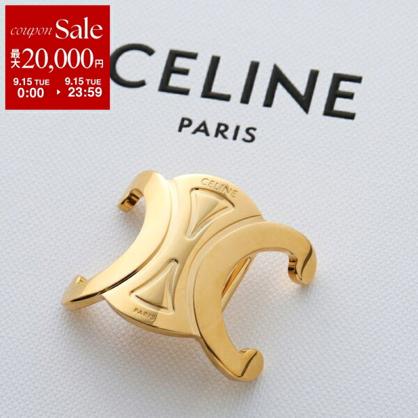 【最大2万円OFFクーポン対象・9/15限定】CELINE セリーヌ バッグリング トリオンフ B10603812.35OR レディース スカーフリング アクセサリー ロゴ メタル Gold