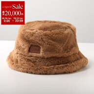 Chloe KIDS クロエ キッズ バケットハット C21309 レディース ガールズ フェイクファー ラバーロゴパッチ…