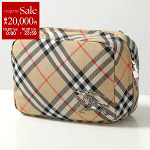 �y�ő�2���~OFF�N�[�|���ΏہE10/20����z�y�󂠂�zBURBERRY �o�[�o���[ �|�[�` MS POUCH CEK 8092707 ���f�B�[�X �N���b�`�o�b�O �o�[�o���[�`�F�b�N �n��̋R�m �h�J �� A2021/SAND�ydc_kikaku�z