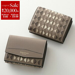 �y�ő�2���~OFF�N�[�|���ΏہE10/24�`25����zSERAPIAN �Z���s�A�� �O�܂���z Mini trifold wallet SRMOSWSL737411B ���f�B�[�X MOSAICO �~�j���z ���U�[ �҂ݍ��� 075/Sahara�ydc_kikaku�z