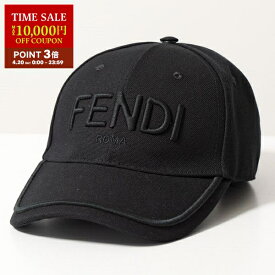 FENDI フェンディ ベースボールキャップ FXQ969 APWK レディース ロゴ 刺繍 コットン 帽子 F0QA1/BLACK