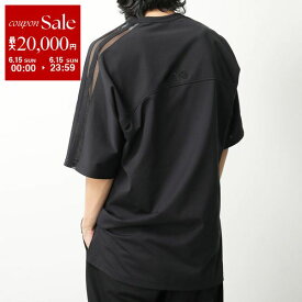 Y-3 ワイスリー Tシャツ M MESH 3 SS TEE JL8312 メンズ メッシュ 3ストライプ カットソー クルーネック ロゴ BLACK