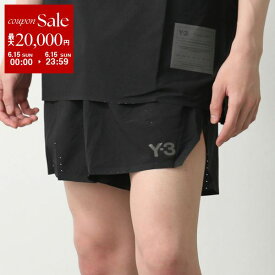 Y-3 ワイスリー ショートパンツ RUN SHORTS ランニング ショーツ JN4887 メンズ ロゴ ストレッチ パンチング加工 スポーツ トレーニング BLACK