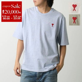 ami paris アミパリス Tシャツ AMI DE COEUR UTS005.726 メンズ 半袖 カットソー コットン ハートロゴ刺繍 ロゴT クルーネック カラー3色