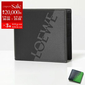 LOEWE ロエベ 二つ折り財布 C314302X01 メンズ レザー 切替 ロゴ スモール ミニ財布 小銭入れなし カラー2色【po_sannn】