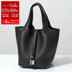【6/15限定・最大2万円OFFクーポン配布中】HERMES エルメス ピコタン PICOTIN LOCK PM 18 ピコタンロック H056289CK レディース トリヨンクレマンス レザー ハンドバッグ カデナ付き W刻印 鞄 NOIR/SV【po_sannn】