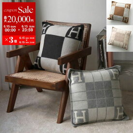 【6/15限定・最大2万円OFFクーポン配布中】HERMES エルメス クッション アヴァロン CUSHION AVALON PM 50×50 AVALON lll 52×52 レディース メンズ カシミヤ ウール Hモチーフ ア・シュヴァルステッチ カラー4色【po_sannn】