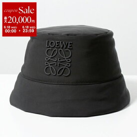 【6/18限定・最大2万円OFFクーポン配布中】LOEWE ロエベ バケットハット PUFFY パファー K820HB1X63 メンズ ナイロン アナグラム ロゴ 撥水 帽子 1100/BLACK