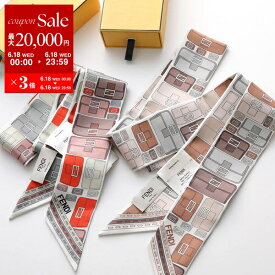 【6/18限定・最大2万円OFFクーポン配布中】FENDI フェンディ スカーフ WRAPPY BAGUETTE ラッピー バンドゥ FXT011 AUME レディース リバーシブル シルク FFロゴ バゲットバッグモチーフ カラー2色【po_sannn】