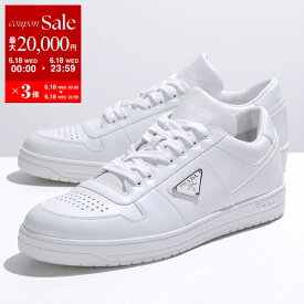 【6/18限定・最大2万円OFFクーポン配布中】PRADA プラダ スニーカー 2EE364 3LJ6 3LL2 メンズ ダウンタウン レザー トライアングルロゴ メタルロゴ 軽量ソール シューズ 靴 カラー2色【po_sannn】