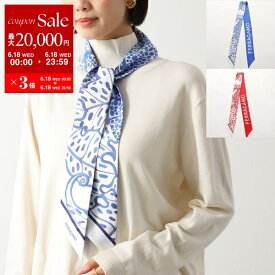 【6/18限定・最大2万円OFFクーポン配布中】FERRAGAMO フェラガモ スカーフ 32 0685 レディース ツイリー シルク ロゴ 総柄 バンダナ リーフプリント リバーシブル カラー2色【po_sannn】