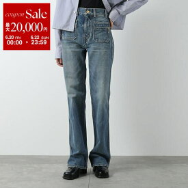 【6/20～22限定・最大2万円OFFクーポン配布中】CELINE セリーヌ ジーンズ 2N79B519X.08EL レディース デニム パンツ ストレート ウォッシュ ハイウエスト フルレングス 08EL