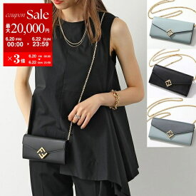 【6/20～22限定・最大2万円OFFクーポン配布中】FENDI フェンディ ショルダーウォレット FFダイヤモンド 8M0365 ALWA ALV4 レディース チェーンウォレット ストラップチェーン付き 長財布 ツートンレザー FFロゴメタル 鞄 カラー5色【po_sannn】