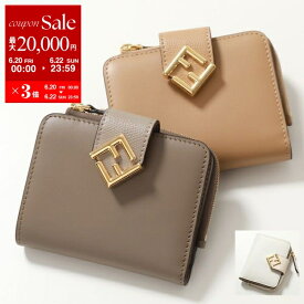 【6/20～22限定・最大2万円OFFクーポン配布中】FENDI フェンディ 二つ折り財布 8M0490 ALWA レディース FF ダイヤモンド レザー メタルロゴ ミニ財布 小銭入れあり カラー3色【po_sannn】