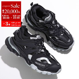 【6/20～22限定・最大2万円OFFクーポン配布中】BALENCIAGA バレンシアガ スニーカー TRACK トラック 542023 W2FSC メンズ ローカット メッシュ ロゴ シューズ 靴 1081/BLACK/SILVER【po_sannn】