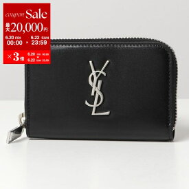 【6/20～22限定・最大2万円OFFクーポン配布中】SAINT LAURENT サンローランパリ ミニ財布 535411 0SX0E レザー コインケース カードケース 小銭入れ コンパクトウォレット 財布 カサンドラロゴ 1000/NERO レディース【po_sannn】