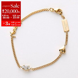 【6/20～22限定・最大2万円OFFクーポン配布中】SAINT LAURENT サンローラン ブレスレット 701950 Y1526 レディース オピウム ハート カサンドラロゴ ラインストーン チェーン アクセサリー 9137【po_sannn】