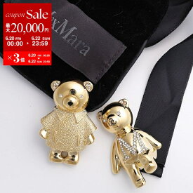 【6/20～22限定・最大2万円OFFクーポン配布中】MAX MARA マックスマーラ ブローチ TEDDYBROOCH SHINY テディ シャイニー レディース クリスタル クマ 熊 ピンバッチ カラー5色【po_sannn】