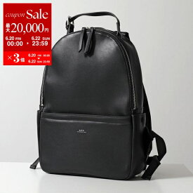 【6/20～22限定・最大2万円OFFクーポン配布中】APC A.P.C. アーペーセー バックパック sac a dos nino ニノ PUAAT H62224 メンズ ロゴ リュック バッグ 鞄 LZZ/NOIR【po_sannn】