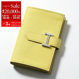【6/20～22限定・最大2万円OFFクーポン配布中】HERMES エルメス 二つ折り財布 BEARN MINI ベアンミニ 039795CK レディース シェーブル レザー ミニ財布 豆財布 Hパーツ W刻印 SV金具 LIMONCELLO【po_sannn】