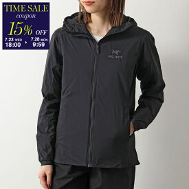 【7/28-9:59迄15％OFFクーポン対象】ARCTERYX アークテリクス 中綿ジャケット Atom Hoody W アトム X000006780 レディース ナイロン フード付き ブルゾン ロゴ 刺繍 長袖 Black【cp_fifte】
