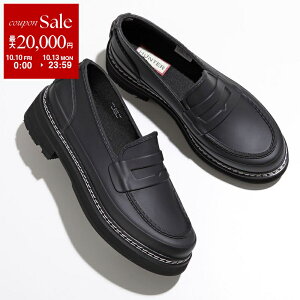 y10/10`10/13Eő2~OFFN[|zzzHUNTER n^[ C[t@[ WOMEN REF STITCH PENNY LOAFER WFF1089RMA fB[X CV[Y h o[ S C BLACK