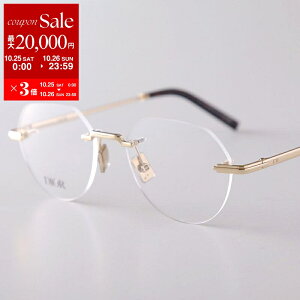 【10/25-26限定・最大2万円OFFクーポン配布中】Dior ディオール メガネ DiorBlacksuitO R7U B000 DM50077U 010 レディース ラウンド型 ポリゴン型 リムレス メタル クリングスタイプ CDロゴ 眼鏡 めがね ダテ