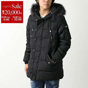 【10/30限定・最大2万円OFFクーポン配布中】TATRAS タトラス Rライン ダウンジャケット FONDO フォンド MTAT24A4584-D メンズ シルク混ウール ラクーンファー付き フーテッド ブルゾン 01/BLACK