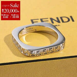 【10/30限定・最大2万円OFFクーポン配布中】FENDI フェンディ リング 7AJ755 B08 メンズ FFロゴ 指輪 アクセサリー FF柄 ズッカ柄 F0TH0/PALLADIUM