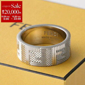 【10/30限定・最大2万円OFFクーポン配布中】FENDI フェンディ リング 7AJ762 B08 メンズ シャドー FFロゴ 指輪 アクセサリー F0TH0/PALLADIUM