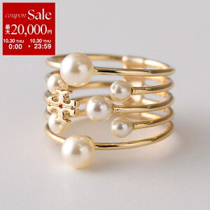 【10/30限定・最大2万円OFFクーポン配布中】TORY BURCH トリーバーチ リング Kira Pearl Ring キラ パール 168094 レディース ダブルT ロゴ 指輪 アクセサリー 137/TORY-GOLD