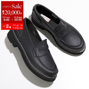 y11/1`11/3Eő2~OFFN[|zzzHUNTER n^[ C[t@[ WOMEN REF STITCH PENNY LOAFER WFF1089RMA fB[X CV[Y h o[ S C BLACK