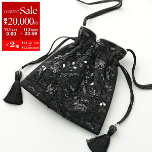 y11/1`11/3Eő2~OFFN[|zzzne Quittez pas kLep V_[obO Embroidery Drawstring Shoulder Bag 012052NJ9 fB[X hJ В NX{fB  BLACK