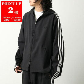 Y-3 ワイスリー パーカー HOODED TRACK TOP 3-STRIPES フーデッド トラック トップ スリーストライプス JW7354 メンズ ロゴ BLACK