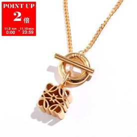 LOEWE ロエベ ネックレス ANAGRAM PENDANT アナグラム ペンダント J821241X08 レディース チェーン キューブ シルバー925 24Kゴールド 8130/GOLD