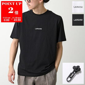 LARDINI ラルディーニ Tシャツ ESLTMC70 ES64052A メンズ カットソー 半袖 ロゴT ブートニエール ラペルピン クルーネック カラー2色