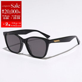 BOTTEGA VENETA ボッテガヴェネタ サングラス BV1151SA レディース ウェリントン型 セルフレーム フルリム アジアンフィット ロゴ 001/BLACK-BLACK-GREY【dc_kikaku】