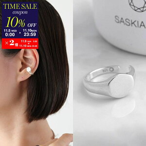 y11/10-23:5910OFFN[|ΏہzSaskia Diez TXLAfBbc C[Jt SIGNET EARCUFF SMALL fB[X sL[O ANZT[ SILVERycp_tenz