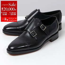 【11/14-11/16限定・最大2万円OFFクーポン配布中】JOHN LOBB ジョンロブ レザーシューズ WILLIAM PD ウィリアム 228032L メンズ CALF カーフ レザー ダブルモンク ストレートチップ 革靴 BLACK