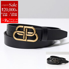 【11/14-11/16限定・最大2万円OFFクーポン配布中】BALENCIAGA バレンシアガ ベルト BB THIN BELT 581690 1CH04 1CH0J レディース BBロゴ レザー ナローベルト 1000